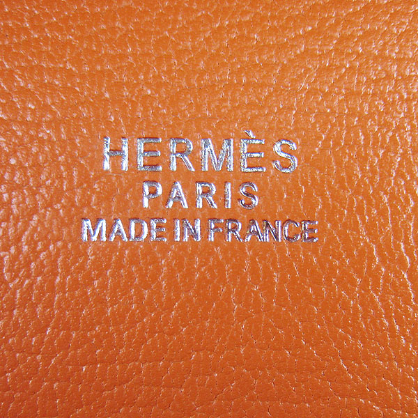 Replica Hermes Jypsiere Fjord Leather Messenger Bag Orange H6508 - 1:1 Copy